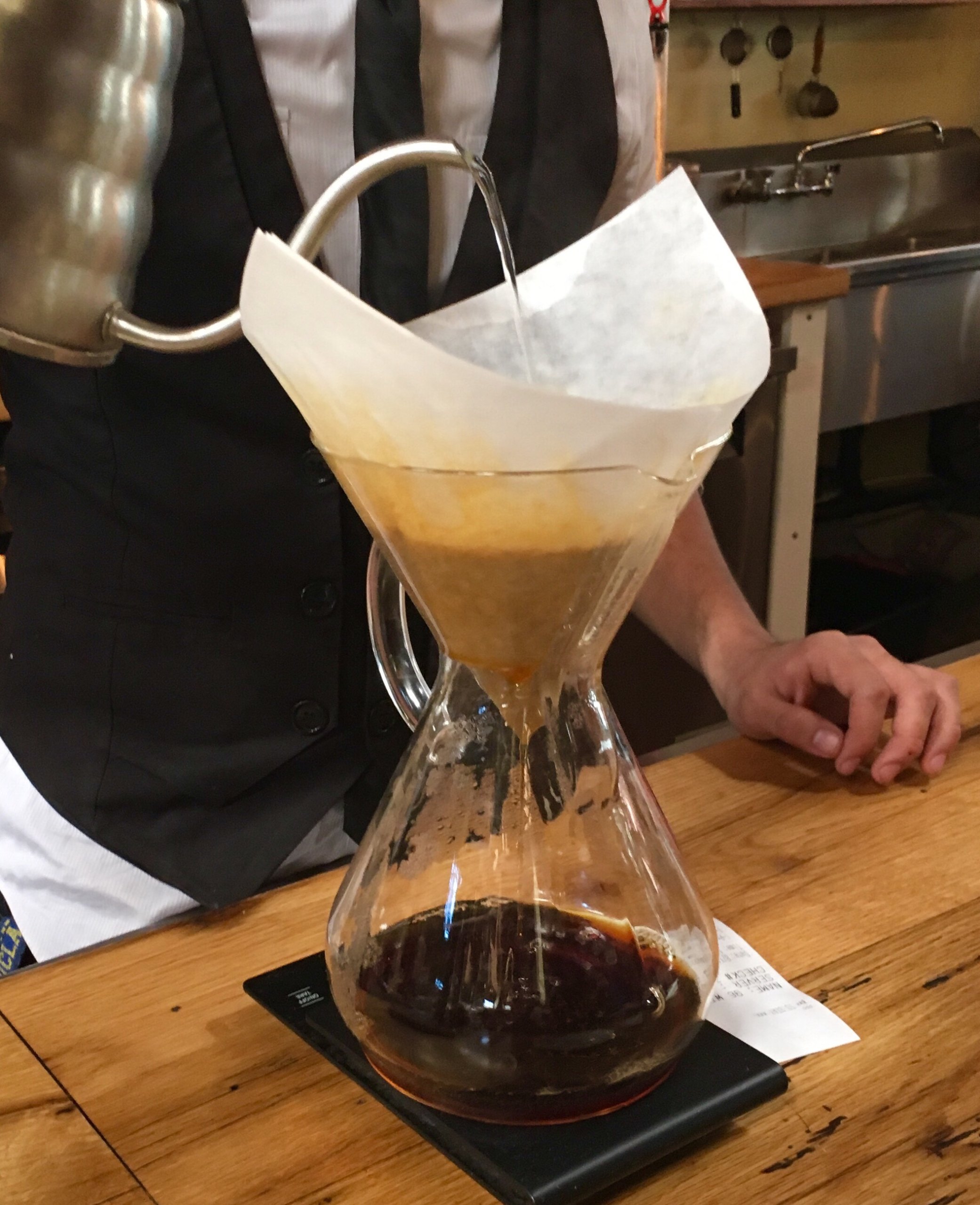 Preparar café con chemex